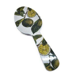 Nicole Miller Home Melamine Spoon Rest Lime Leaves 10.5"